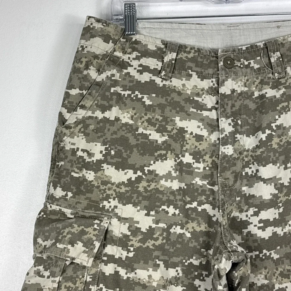 Faded Glory Cargo Shorts Mens Size 32 Digital Camo Tactical Paratrooper Green‎